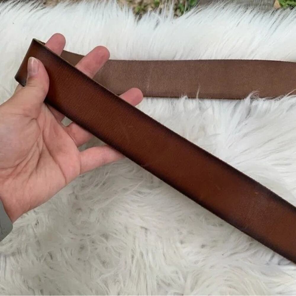 Superdry Men’s Brown Leather Belt Size Medium - Picture 6 of 8